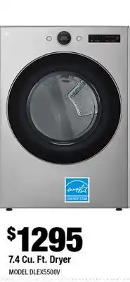 Home Depot 7.4 Cu. Ft. Dryer offer