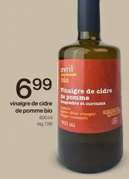 Avril vinaigre de cidre de pomme bio offer