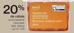 Avril casserole marocaine offer