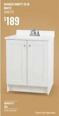 Canac Shaker Vanity 25in offer