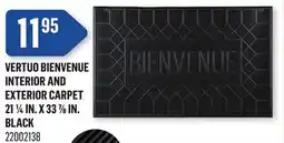 Canac VERTUO Bienvenue Interior and Exterior Carpet 21 1/4 in. x 33 7/8 in. Black offer