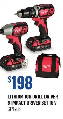 Canac Lithium-Ion Drill Driver & Impact Driver Set 18 V offer