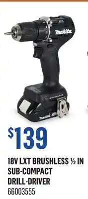 Canac 18V LXT Brushless 1/2 in Sub-Compact Drill-Driver offer