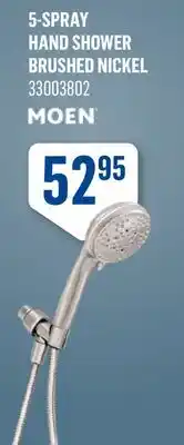 Canac 5-Spray Hand Shower Brushed Nickel offer