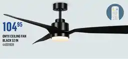 Canac Onyx Ceiling Fan Black 52in offer