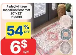 Rossy Faded vintage medallion floor mat offer