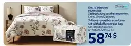 Walmart Beautyrest 3-Piece reversible comforter set with duffle storage bag offer