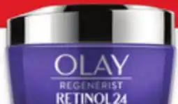 Walmart Olay Regenerist Retinol 24 night or Vitamin C + peptide moisturizers offer