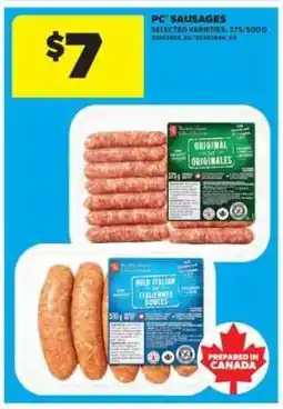 Real Canadian Superstore PC Sausages offer