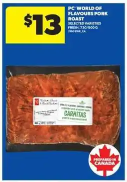 Real Canadian Superstore PC World of Flavours Pork Roast offer