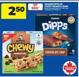 Real Canadian Superstore QUAKER DIPPS or CHEWY GRANOLA BARS offer