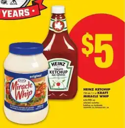 No Frills Heinz Ketchup or Kraft Miracle Whip offer
