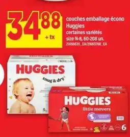 Maxi Huggies couches emballage écono offer
