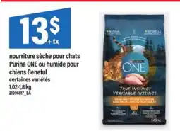 Maxi Purina ONE nourriture sèche pour chats ou humide pour chiens Beneful offer