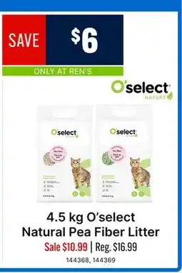 Ren’s Pets Depot O'select Natural Pea Fiber Litter offer