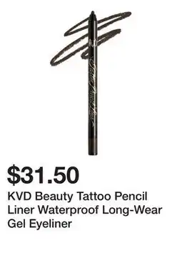 Sephora KVD Beauty Tattoo Pencil Liner Waterproof Long-Wear Gel Eyeliner offer
