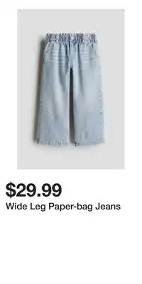 H&M Wide Leg Paper-bag Jeans offer