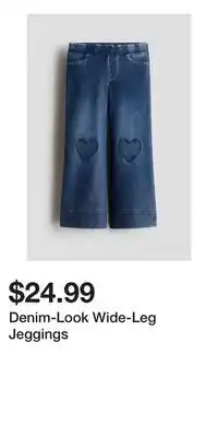 H&M Denim-Look Wide-Leg Jeggings offer
