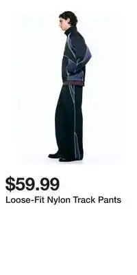 H&M Loose-Fit Nylon Track Pants offer