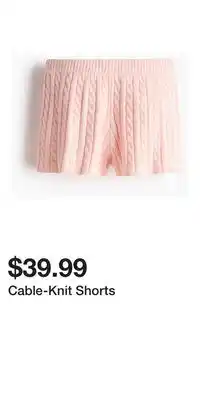 H&M Cable-Knit Shorts offer