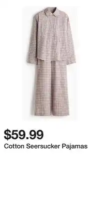 H&M Cotton Seersucker Pajamas offer