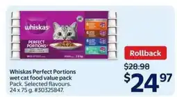Walmart WHISKAS Perfect Portions offer