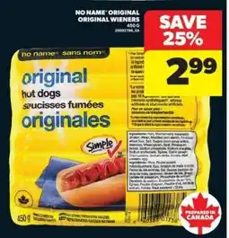 Real Canadian Superstore NO NAME ORIGINAL WIENERS offer