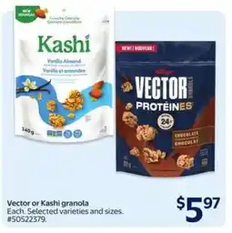 Walmart Vector or Kashi granola offer