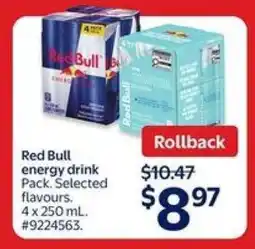 Walmart Red Bull Energy Drink Pack offer