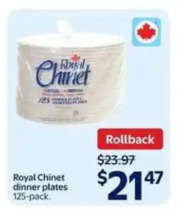 Walmart Royal Chinet dinner plates 125-pack offer