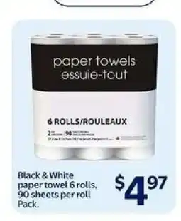 Walmart Black & White paper towel offer