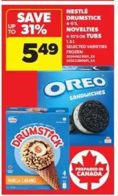 Real Canadian Superstore Nestlé Drumstick & Oreo Sandwiches offer