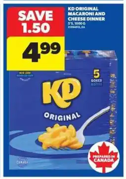 Real Canadian Superstore KD Original Macaroni and Cheese Dinner offer