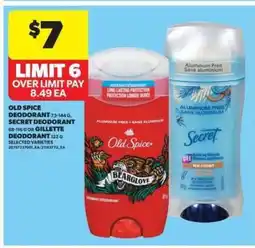 Real Canadian Superstore Old Spice, Secret, Gillette Deodorant offer