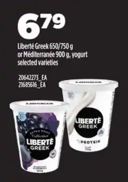 Real Canadian Superstore LIBERTÉ Greek or Méditerranée Yogurt offer