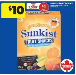 Real Canadian Superstore Sunkist Fruit Snacks offer