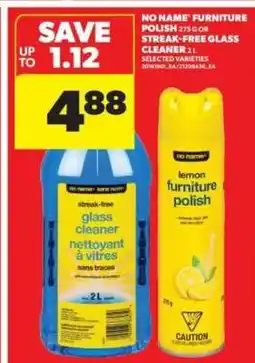 Real Canadian Superstore No Name Furniture Polish or Streak-Free Glass Cleaner offer