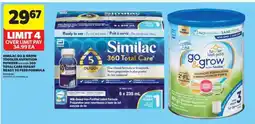 Real Canadian Superstore Similac Go & Grow Toddler Nutrition Powder / Similac 360 Total Care Infant Ready to Feed Formula offer