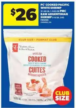 Real Canadian Superstore PC Cooked Pacific White Shrimp offer