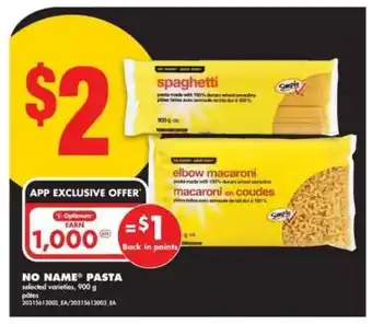 No Frills NO NAMEPASTA offer