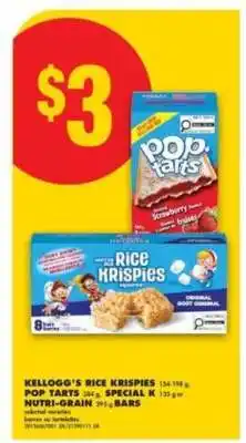 No Frills Kellogg's Rice Krispies, Pop Tarts, Special K, Nutri-Grain Bars offer