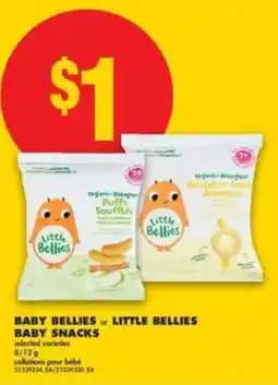 No Frills BABY BELLIES or LITTLE BELLIES BABY SNACKS offer