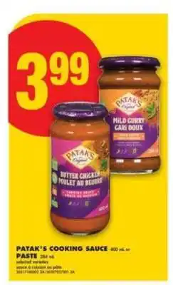 No Frills Patak's Cooking Sauce offer