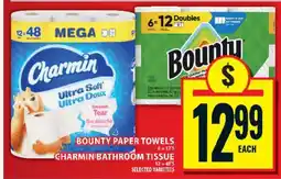 Food Basics Bounty Paper Towels / Charmin Bathroom Tissue offer