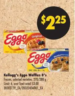 No Frills KELLOGG'S EGGO WAFFLES, 8's offer