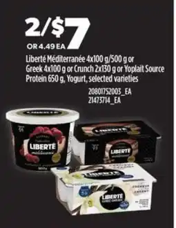 Real Canadian Superstore Liberte Yogurt offer
