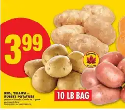 No Frills RED, YELLOW, or RUSSET POTATOES offer