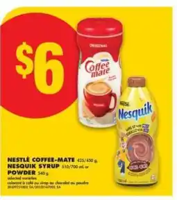 No Frills NESTLÉ COFFEE-MATE, NESQUIK SYRUP OR POWDER offer