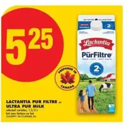 No Frills Lactantia Pur Filtre or Ultra Pur Milk offer