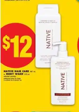No Frills NATIVE Hair Care or Body Wash offer